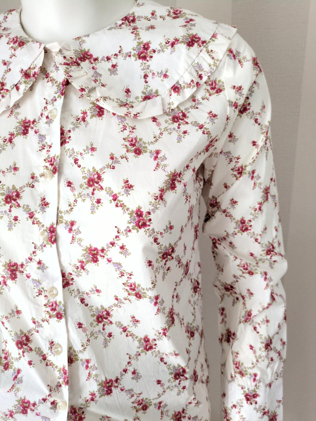 Chemise Fleurie Liberty Col Claudine - In April 1986