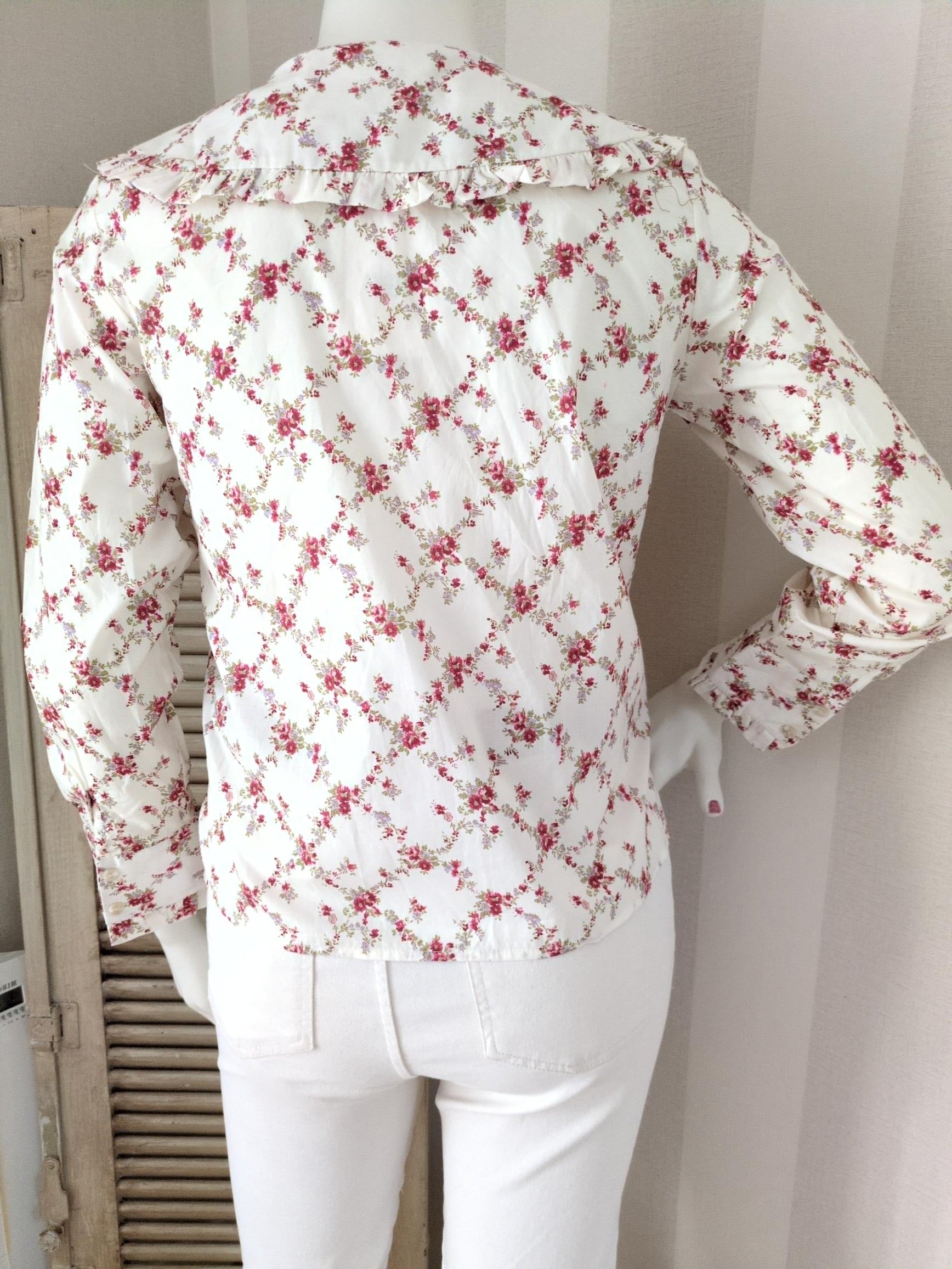 Chemise Fleurie Liberty Col Claudine - In April 1986