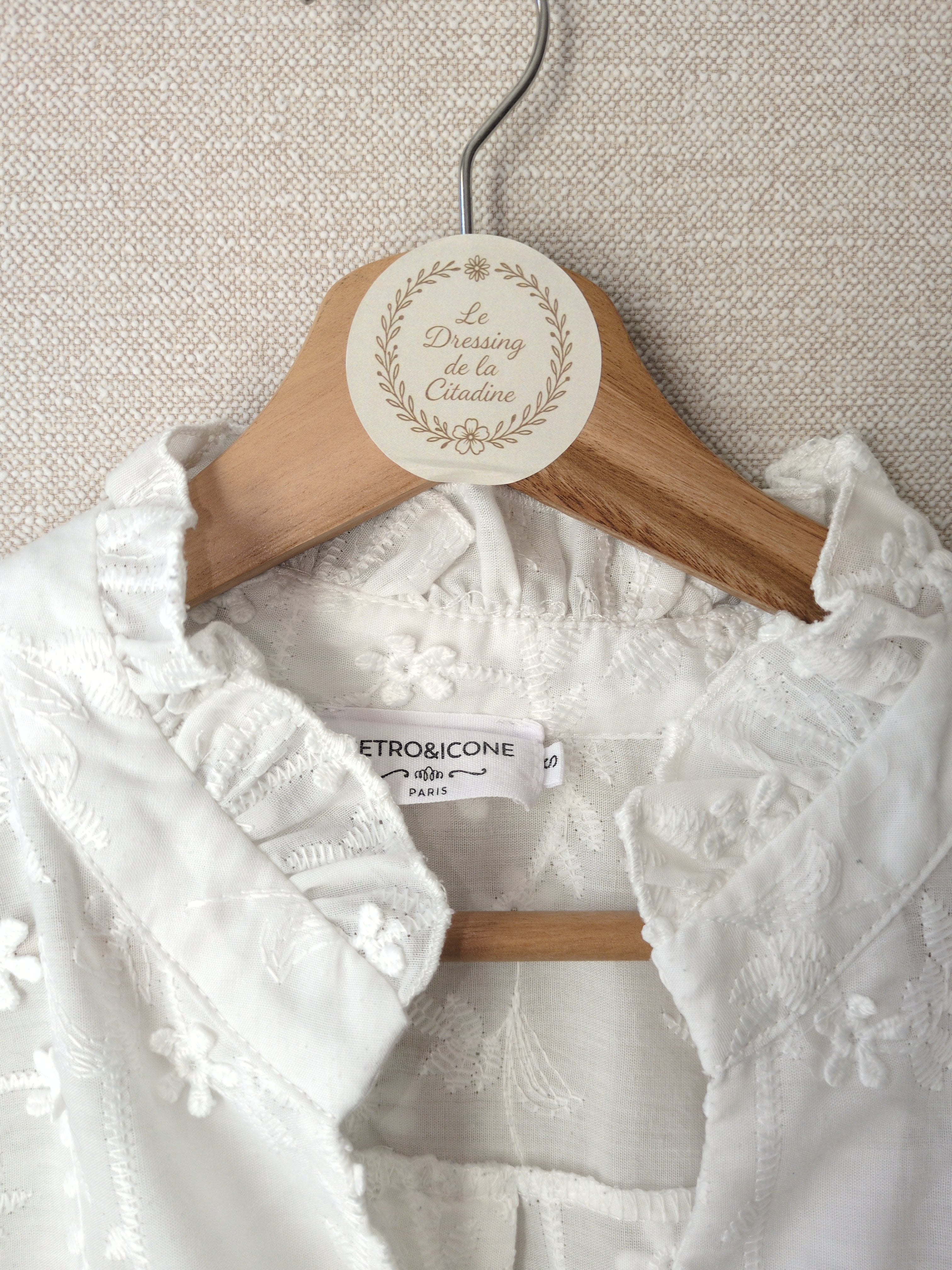 Blouse fleurs en relief Retro & Icone – Taille S